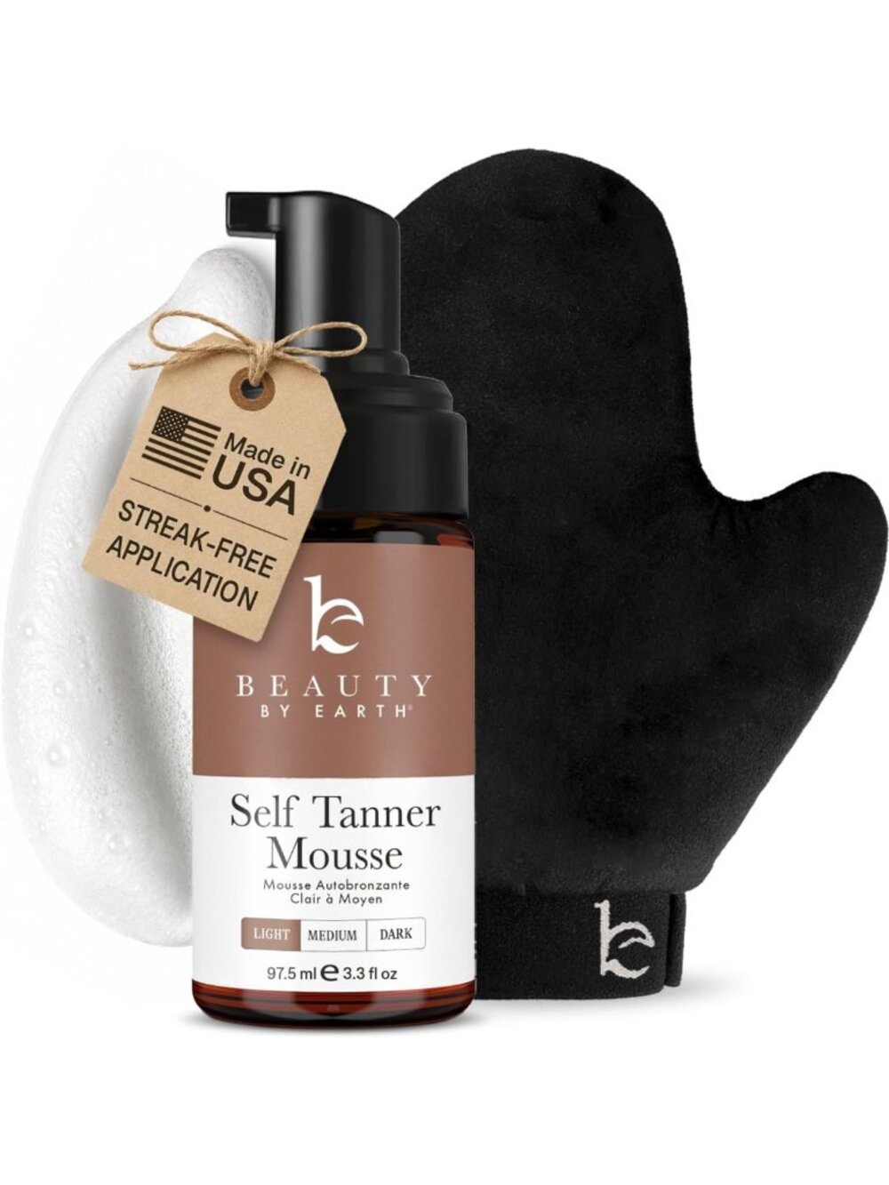 Organic Self Tanner Mousse Kit - Natural Ingredients for a Flawless Tan